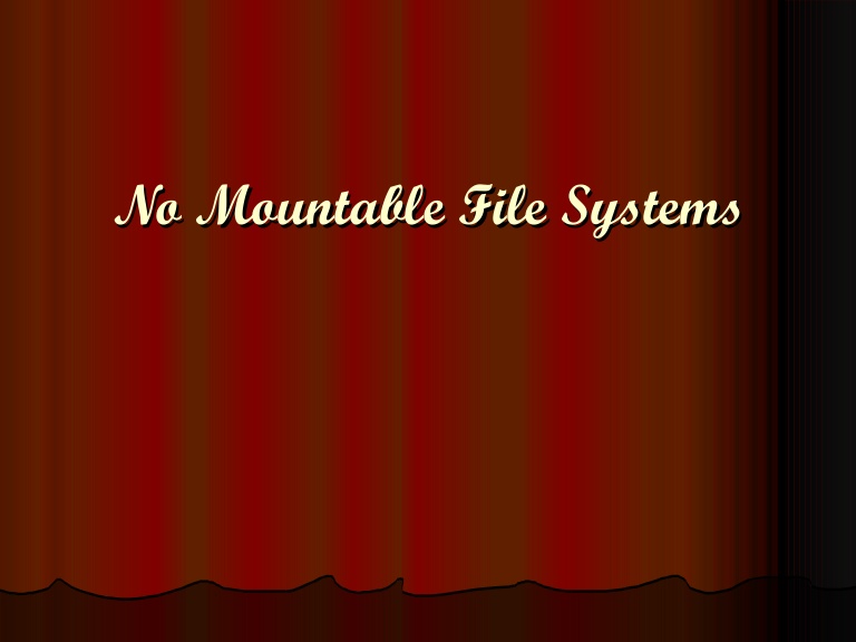 no mountable file systems dmg fix 1